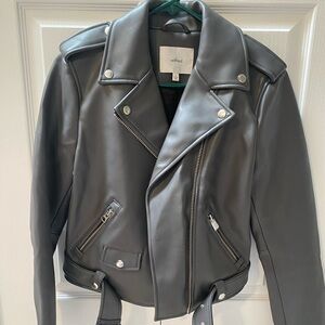 Aritzia Wilfred Briar Jacket: Vegan Leather Moto Jacket